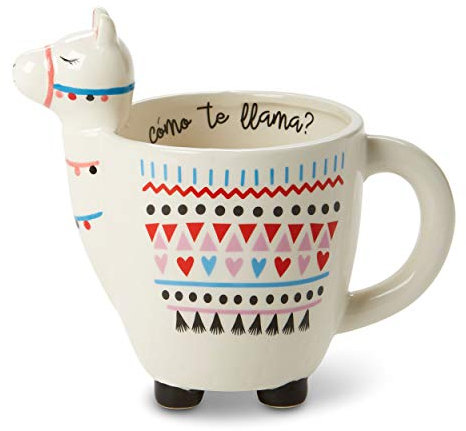 Tri-Coastal Design - Tazza in Ceramica da Tè/Caffè a Tema Animale - Idea Regalo - Lama