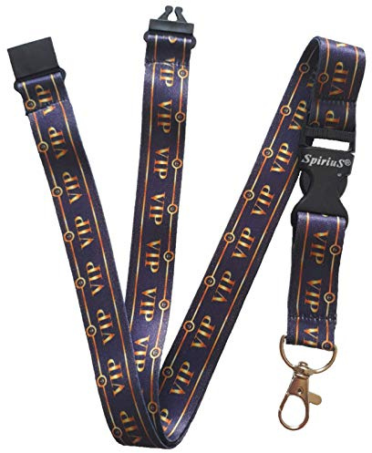SpiriuS Safety Breakaway Lanyard Neck Strap for id Card Badge Holder with Metal Clip 2cmx48cm Original Design (VIP)