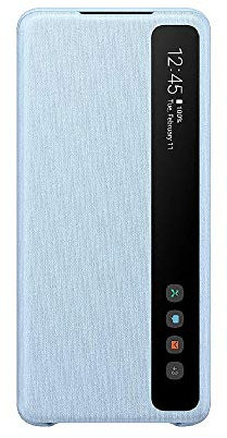 Samsung Clear View Smartphone Cover EF-ZG980 für Galaxy S20 | S20 5G Flip Cover, Handy-Hülle, extra-dünn, stoßfest, Schutz Case, blau - 6.2 Zoll