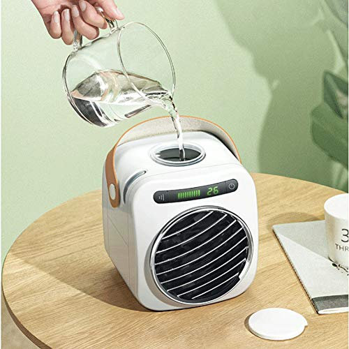 DUYER Portable Air Cooler, Mini Air Conditioner, Temperature Display Multi-Function Air Conditioner, Spray Refrigeration Air Conditioner, 350Ml Large Water Tank