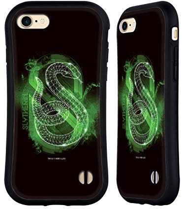 Head Case Designs Offizielle Harry Potter Slytherin Deathly Hallows XVIII Hybride Handyhülle Hülle Huelle kompatibel mit Apple iPhone 7/8 / SE 2020 & 2022