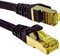 kenable FLAT CAT7 FTP Shielded 600MHz 10Gbps Ethernet LAN Cable RJ45 2m Black [2 metres]