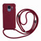 2ndSpring Coque avec Collier Compatible avec Samsung Galaxy S9,Tour de Cou Lanière en Corde Pendentif Housse,Silicone Souple Rouge