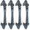 Relaxdays 4 x Möbelgriff Vintage, Türgriffe antik für Schränke, Schubladen, Schiebetüren, Gusseisen, Schrankgriffe, 20 cm, grau