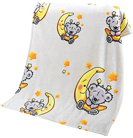 Bestlivings Baby Kuscheldecke 75x100 cm - vers. Motive - Flauschdecke Fleecedecke - weiche Wohn-Decke zum kuscheln