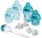 Tommee Tippee-Babyflaschen, Natural Start-Set f. Neug., Anti-Kolik-Flaschen (150ml und 260ml), brustähnl. Sauger (mittel), selbststeril. Zubehör, blau
