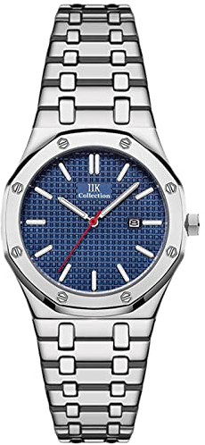 rorios Paar Uhr Leuchtuhr Analog Quarz Uhr mit Edelstahl Armband Minimalistische Unisex Armbanduhr