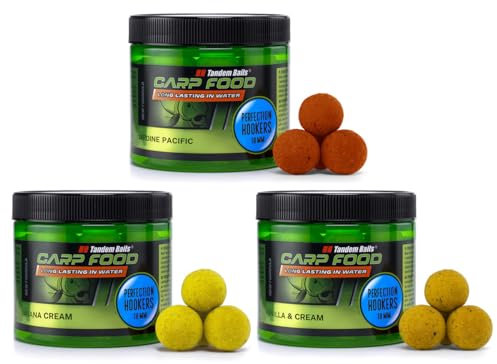 Tandem Baits Karpfen Futter Angelfutter Hakenköder Perfection Hookers 3-er Set 18 mm 120 g Flavour Mix 1