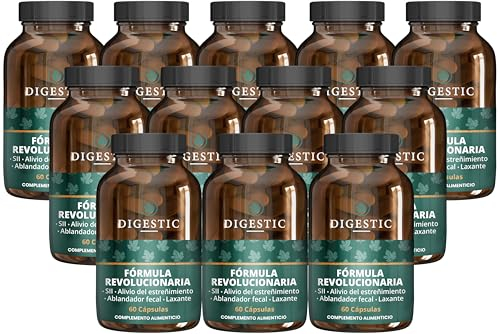 Digestic – Laxante para Aliviar el Estreñimiento – Ablanda las Heces – Ingredientes 100% Naturales – 720 Cápsulas – Nueva Fórmula Innovadora Limpieza Detox del Colon