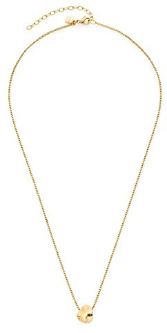 JEWELS BY LEONARDO Josina CIAO Halskette aus Edelstahl 1 Stück, goldfarbene Halskette mit gewelltem Nugget-Anhänger, kurze schlichte Kette, Damenschmuck, 022116