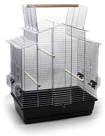 XXL ZooPaul Vogelkäfig Käfig IZA 3 schwarz Vogelhaus Wellensittich Kanarien NEU