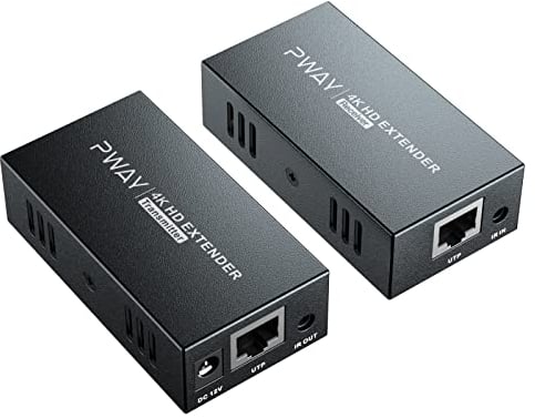 PWAY 4K HDMI Extender Over Etherent ,50m/165ft Bertragung über Cat5e/6/7/8 Netzwerkkabel Unterstützt Lokales,4K@60HZ