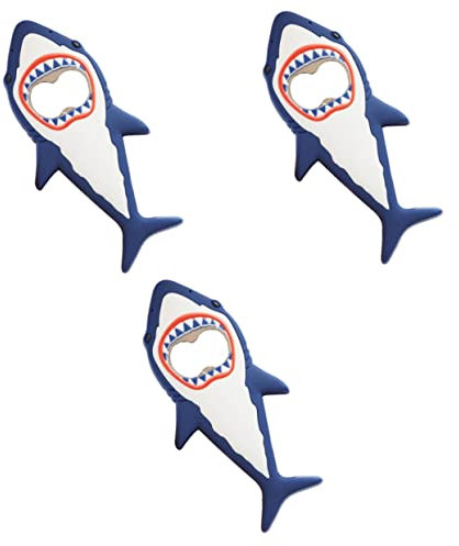 ULTECHNOVO 3pcs Shark Bottle Opener Magnetic Beer Bottle Opener for Party Beer Lovers Gifts for Men Magnet