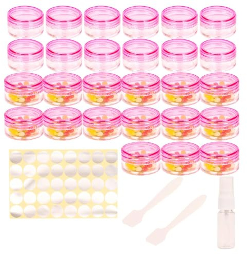 27 Stück döschen 5ml,kleine döschen mit deckel,kosmetik cremedosen zum befüllen,probenbehälter,lippenbalsam salbentiegel,pröbchen cremetiegel mini dosen,kleine tiegel leere dosen