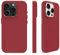 DECODED Silicone Case for Apple iPhone 15 Pro (6.1 inch) - Premium Soft Touch Coating - Protective and Shockproof Phone Case - MagSafe Compatible - Microfiber Lining - Astro Dust Red