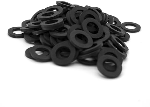 DOJA Barcelona | Racor Flachdichtung | 1/2 | Pack 50 | Springbrunnen & Dusch Dichtungsringe | Wasserhahn & Spüle Flachdichtung, Sanitär Dichtung, Waschbecken Gummidichtung