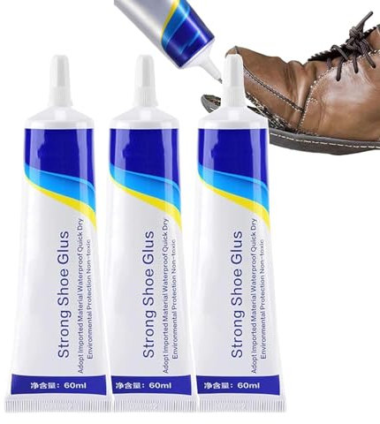 Colle de réparation de chaussures pratique, colle adhésive forte multi-usages, colle de réparation de chaussures forte douce et puissante, colle transparente imperméable pour baskets (3pcs)