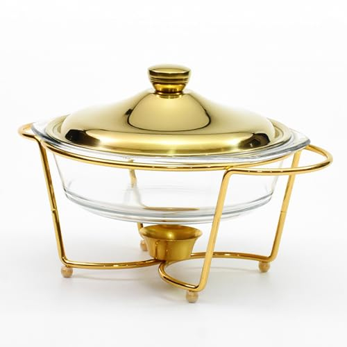 Set Da Buffet Per Scaldavivande In Ceramica, Pentola Rettangolare Con Finitura Ad Acqua, Scaldavivande Rettangolare Adatto Per Buffet/Matrimoni/Feste/Banchetti/Eventi Di Catering (A)