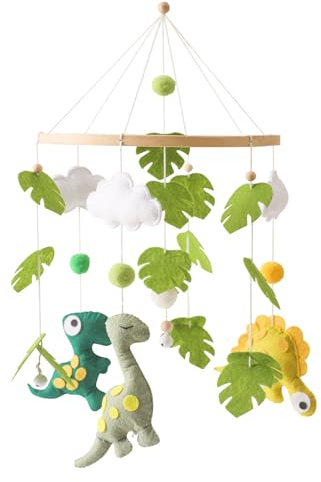 Mamimami Home Mobile Baby Windspiele, Babyzimmer deko,Filz-Regenwald-Anhänger, Bettglocke, hängendes Mobile, gehäkelte Tiger-Affen-Dekoration, Krippen-Windspiele für Mädchen und Jungen