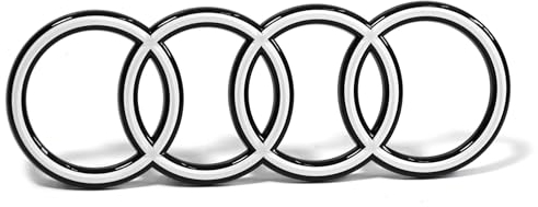 Audi 85E85360590A Ringe Kühlergrill Emblem Logo, weiß *** für Facelift ab Modelljahr 2024 ***