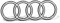 Audi 85E85360590A Ringe Kühlergrill Emblem Logo, weiß *** für Facelift ab Modelljahr 2024 ***