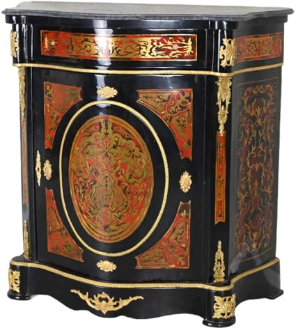 Boulle Schrank Halbschrank Antik Luxus Anrichte Massivholz Marmorplatte bar112 Palazzo Exklusiv