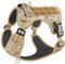 HEELE Hundegeschirr, Metall Taktisches Geschirr, Taktische Hundeweste, Service Hundegeschirr, MOLLE Sicherheitsgeschirr, Brustgeschirre für Hunde, Laufgeschirre für Hunde, Camouflage Braun, L