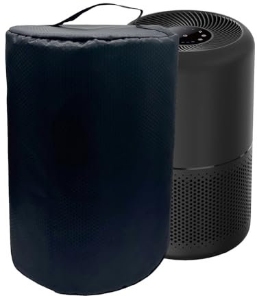 KOSTOO Black Antistatic Water-proof Dust-proof Nylon Fabric Cover Case Protector for LEVOIT Smart Wifi Air Purifier Core 300/300S/Philips 600/800/800i Series Air Purifier (Cylindrical)