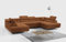 MKS MEBLE Sofa Orange Wohnzimmer - Wohnlandschaft - U-Form Couch mit Schlaffunktion - Schlafsofa mit Bettkasten - Wohnzimmer U Couch - Polstersofa mit Bettkasten - Gustaw U Orange Kronos