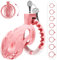 PRONFANS Peniskäfig Sex toys Chastity cage Männer 8 Größen in 1, Keuschheitskäfig herren Sex spielzeug für Paare Männer Sex Sexspielzeug Invisible Lock, Sex toyset für man keuschheitsgürtel Rosa