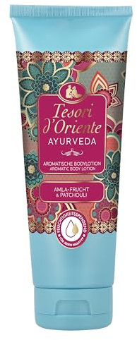 TESORI D'ORIENTE BODY LOTION AYURVEDA 250ML, aromatische Bodylotion mit Amla-Fruchtextrakt, Sesam-Öl, Aloe vera und Calendula, Wellness-Ritual für Körper & Sinne