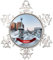Weihnachtsbaum-Hängeornamente, Boston, Stadtlandschaft, elegante Weihnachtskugel, US-amerikanische Staatsflagge, USA, Weihnachtsdekoration, Andenken, Geschenk, Namensschilder