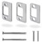 MOSECYOU Door Strike Shim Plates, Standard Size Spacer, Stainless Steel, Set of 3 Different Thickness, Fix Door won’t Stay Shut, Block the Access to Latch (Silver, 1 Pack)
