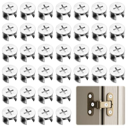 36PCS Cam Lock,Furniture Connectors,15mm X 10.5mm Cam Lock Nuts,Furniture Connecter Cam Lock Fittings,Furniture Cam Locks,Furniture Fixing Screws,for Cabinet Drawer Dresser Furniture Panel Connecting