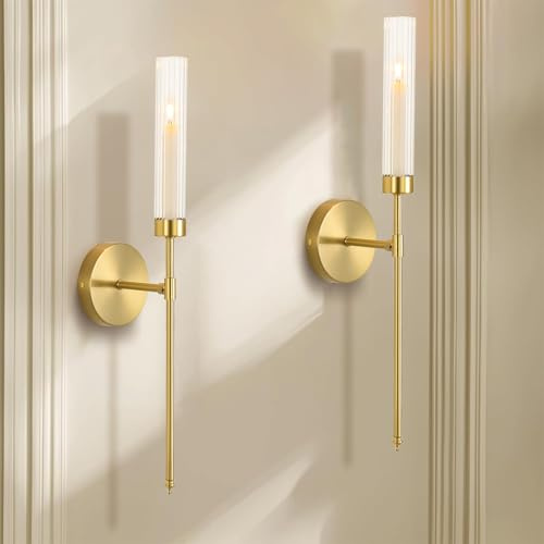2er Set Große Wandkerzenhalter Gold Landhaus Stil Wanddeko Wohnzimmer Esszimmer Schlafzimmer Kamin