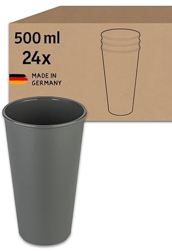 Koziol MOVE CUP 0,5 Mehrwegbecher 500 ml | 24er Set, Kunststoff | stabil, wiederverwendbar, bruchsicher, spülmaschinenfest | Kaffee, Tee, Take-Away, Catering