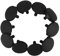 UKCOCO 10 piezas de Silicona para Freidora de Aire Accesorios Antideslizantes de Esquinas Repuestos para Bandejas de Freidora Fáciles de Limpiar y Duraderos