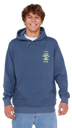 RIP CURL Men's Search Icon Hoodie Black Sweatshirt