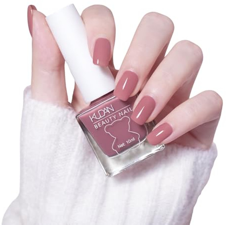 Nail Polish - Dusty Rose Nail Polish, Jelly Pink Nail Varnish Quick Dry Long Lasting High Gloss Shine, Chip Resistant Colour for Nail Art DIY Home Manicure Gift for Women