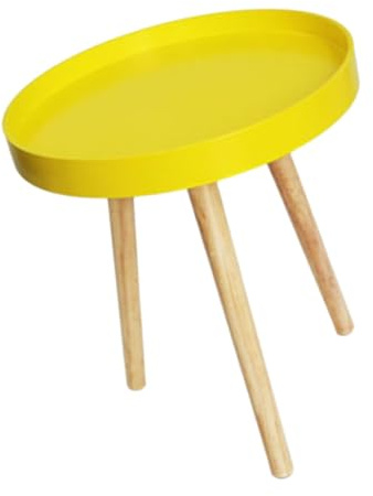 Nordic Mini-Sofa Beistelltisch – kreativer gelber runder Nachttisch für Wohnzimmer und Schlafzimmer, einfaches Design, leicht zu reinigen, stilvolle Heimdekoration