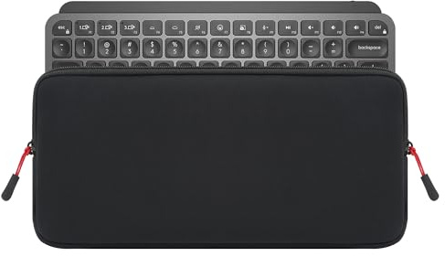 Geekria Reisetasche für Tastatur, kompatibel mit Logitech MX Keys Mini/Pebble Keys 2 K380s / Keys-to-GO 2, Apple Magic Keyboard MXCL3LL/A, MXCK3LL/A, Keychron B1 Pro (Schwarz)