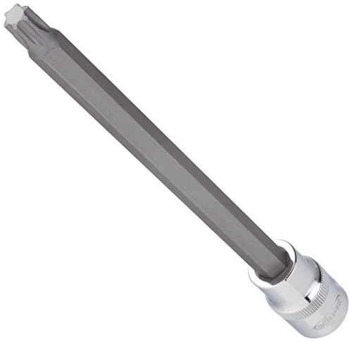 VIGOR Schraubendrehereinsatz, V2182, 1/2″, T Profil, SW T55 | Antrieb 1/2 Zoll (12,5 mm) Vierkant hohl, Abtrieb T Profil, Länge l2 200 mm, 174 g, SW T55 , 1/2″ , T Profil