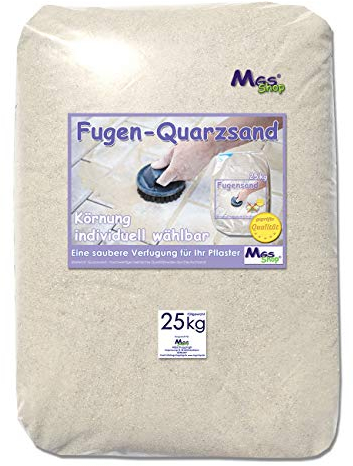 MGS SHOP 25kg Fugensand geprüfte Qualität Quarzsand helle Körnung (0.1-0.3 mm)