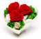 Rosen-Te-Amo |Konservierte Blumen-Arrangement, duftend, rot handgemacht mit echten Foliage Geburtstagsgeschenk für Frauen, Rosen Geschenke für Mama| Blume zum Weihnachten, Valentinstag, Muttertag