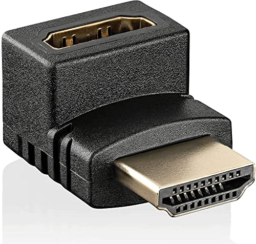 CABLEPELADO Adaptador HDMI Acodado | Ángulo de 270° | Adaptador HDMI en Ángulo | Macho a Hembra | Contactos Chapados en Oro | Compatible con Full HD 3D y 4K