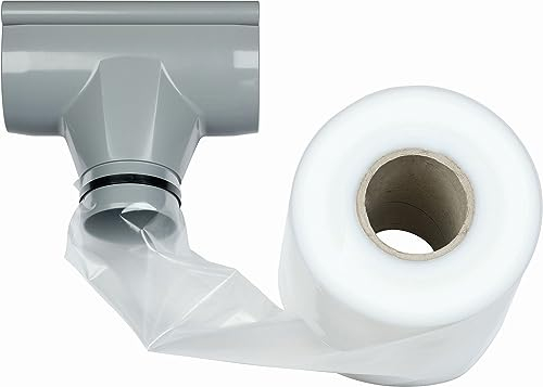 100m Fallrohr-Provisorium, Fallrohrschlauch, Ablaufschlauch 1A-Material mit UV Schutz transparent