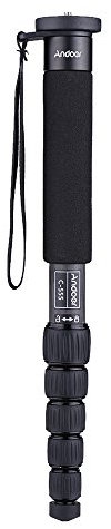 Andoer 155cm/5ft Carbon Fiber Monopod for Canon Nikon Sony Pentax Camera Camcorder, Max. Load 10kg/22Lbs