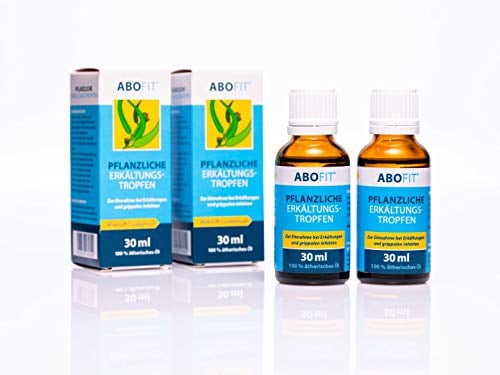 ABOFIT Eukalyptusöl Pflanzliche Erkältungstropfen zum Einreiben, Inhalieren, Einnehmen bei Erkältung 60ml (2 x 30ml)