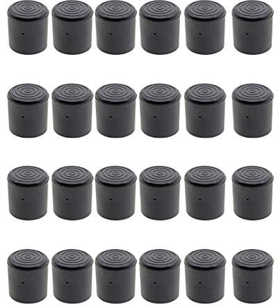 Ferrules Caps,Saim Chair Tips Leg Caps Cone Shaped Black Rubber Furniture Foot Cover Desk Table Leg Pad Floor Protector 25mm Diameter 24 Pcs