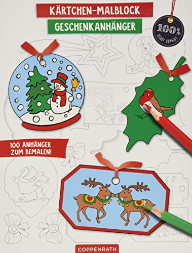 Kärtchen-Malblock Geschenkanhänger: 100 Anhänger zum Bemalen! (100% selbst gemacht)